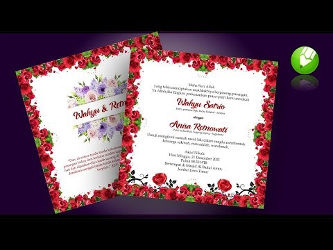 download gratis desain undangan pernikahan cdr